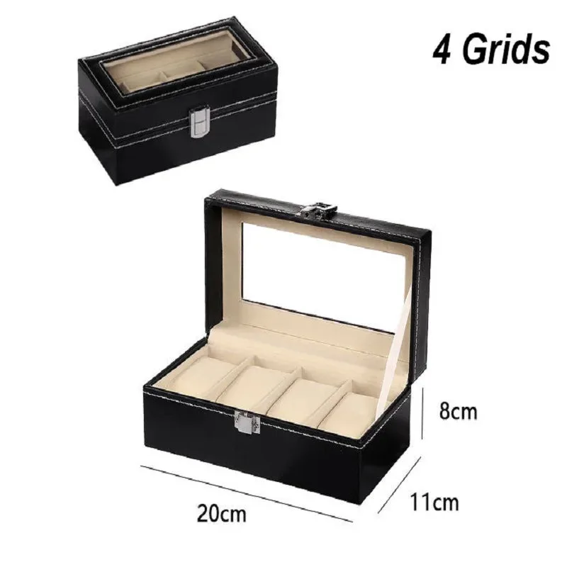 Boîte à Montres Élégante en Cuir PU avec 6 Compartiments | Organisateur Pratique pour Montres de Luxe