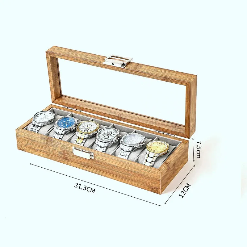 Boîte à Montres en Bambou Écologique avec Design Chinois | Rangement Élégant pour Montres