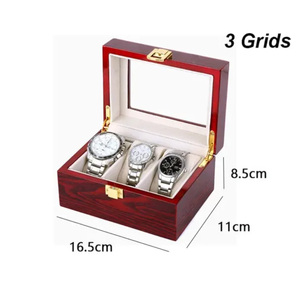 Boîte de Rangement en Bois pour Montres avec Compartiments Amovibles | Organisateur Élégant pour Montres et Bijoux