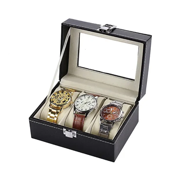Élégante Boîte à Montres en Cuir PU avec 12 Compartiments | Rangement Pratique pour Passionnés de Montres