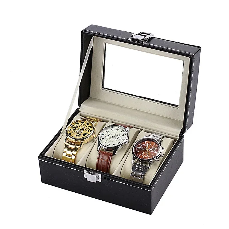 Élégante Boîte à Montres en Cuir PU avec 12 Compartiments | Rangement Pratique pour Passionnés de Montres
