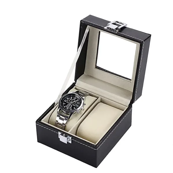Élégante Boîte à Montres en Cuir PU avec 12 Compartiments | Rangement Pratique pour Passionnés de Montres