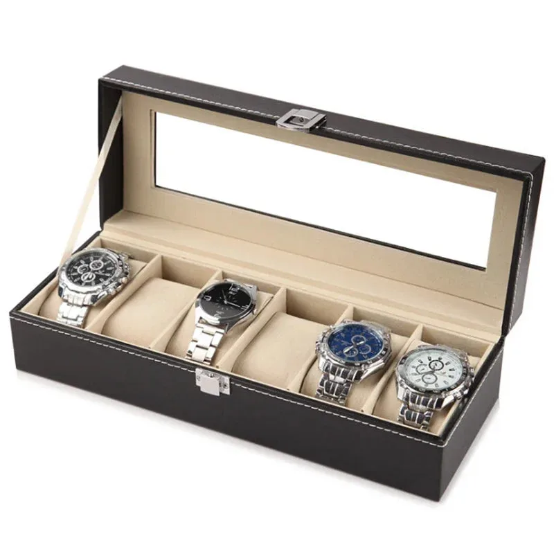 Élégante Boîte à Montres en Cuir PU avec 12 Compartiments | Rangement Pratique pour Passionnés de Montres