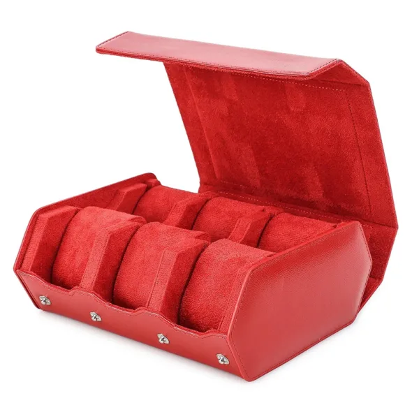 Étui de Voyage en Cuir Véritable | Organisateur de Montres avec 6/8 Fentes | Rangement Élégant pour Hommes et Femmes