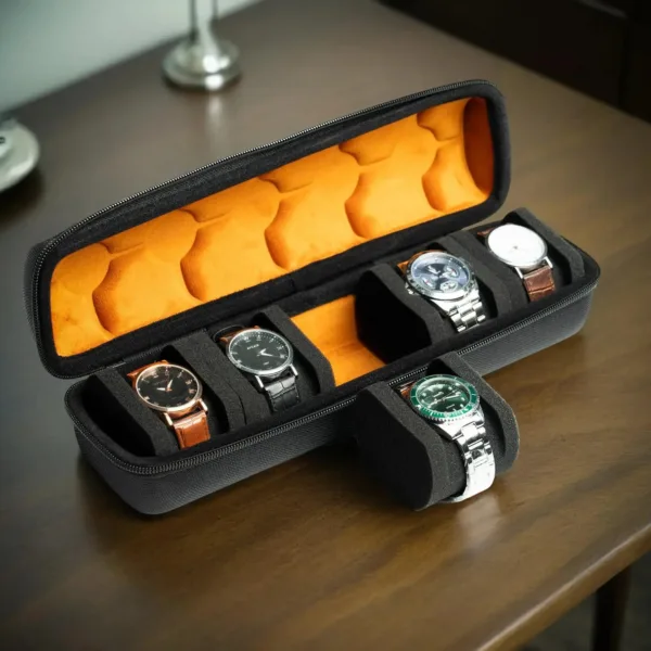 Étui de Voyage pour Montres | Rangement Rigide avec Oreiller Ajusté | Protection Supérieure pour Montres en Déplacement