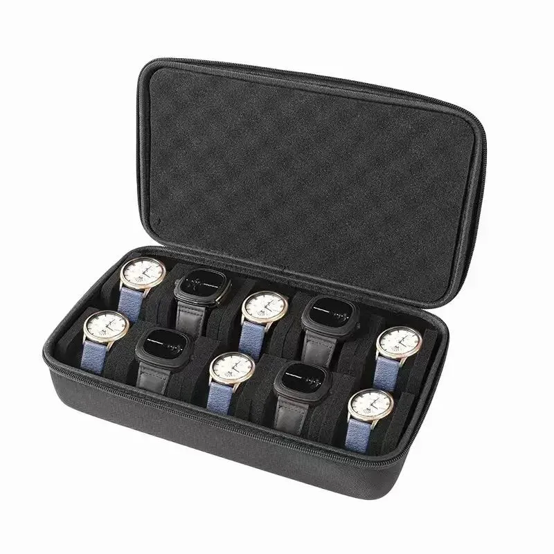 Étui de Voyage pour Montres | Rangement Rigide avec Oreiller Ajusté | Protection Supérieure pour Montres en Déplacement
