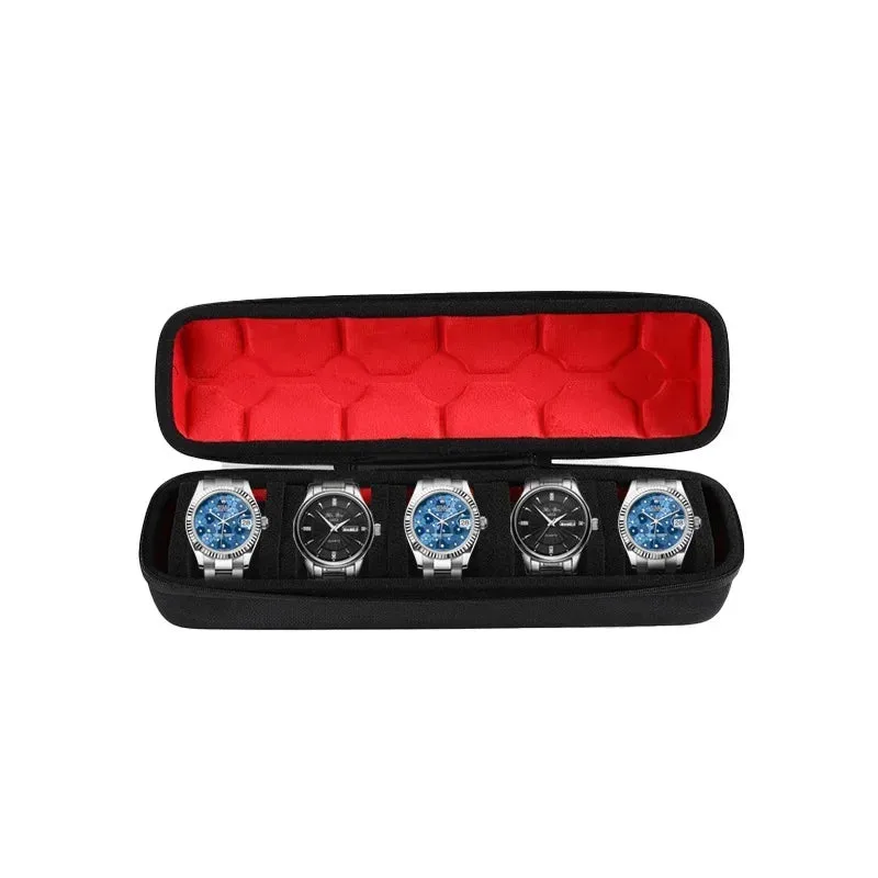Étui de Voyage pour Montres | Rangement Rigide avec Oreiller Ajusté | Protection Supérieure pour Montres en Déplacement