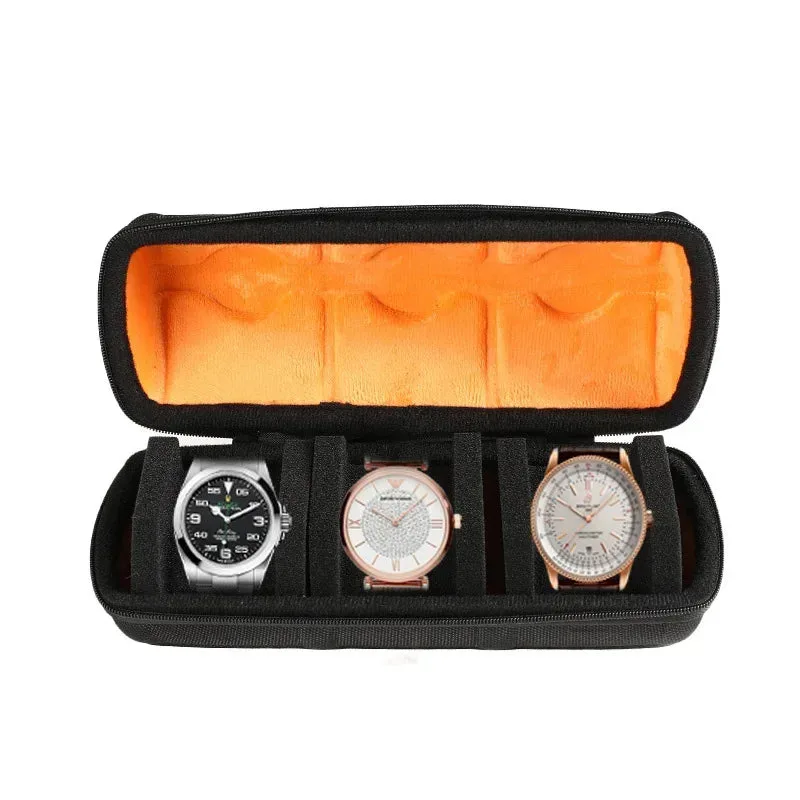 Étui de Voyage pour Montres | Rangement Rigide avec Oreiller Ajusté | Protection Supérieure pour Montres en Déplacement