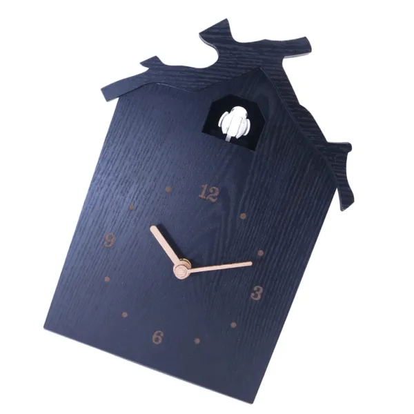 Horloge Coucou Moderne Noire/Bleu