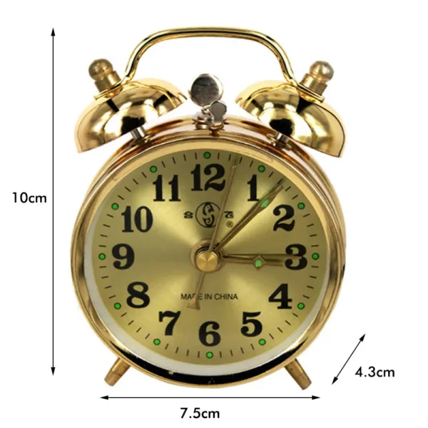 Vintage wekker klok, goud of zilver