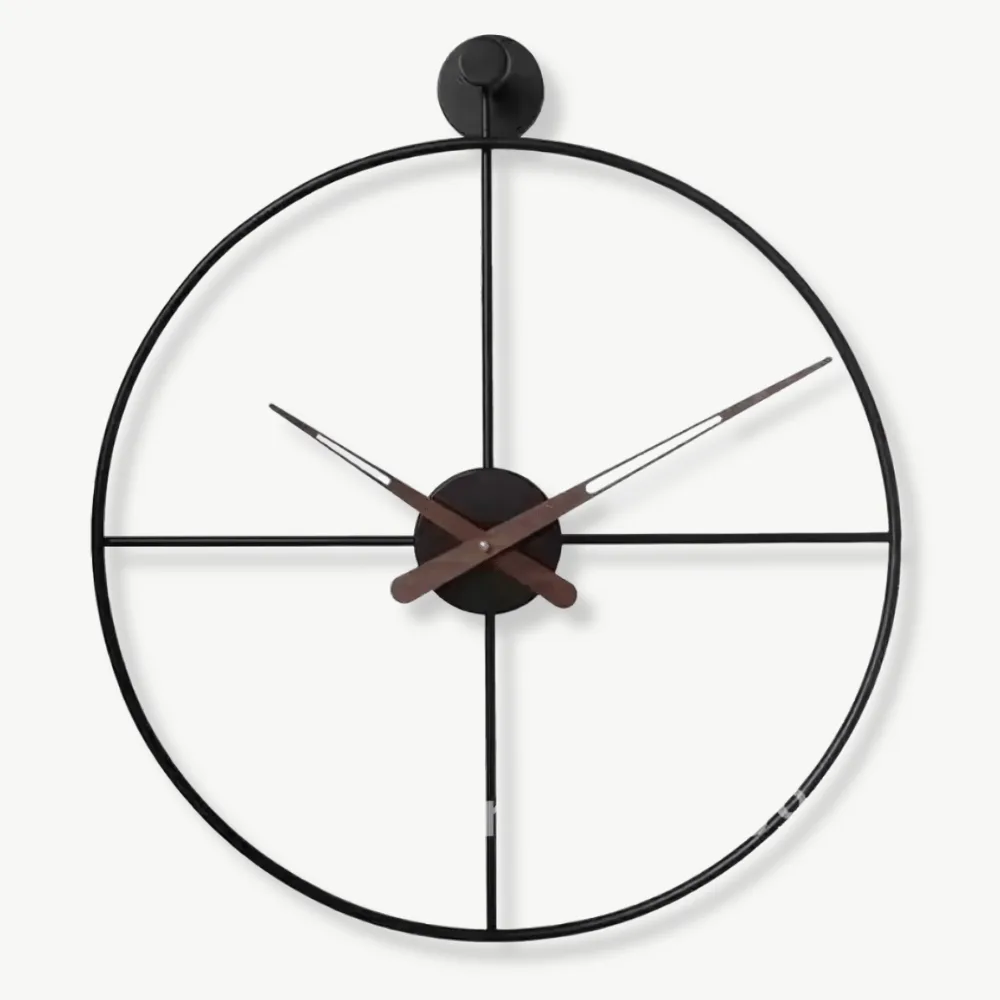 Wandklok groot design, zwart of goud