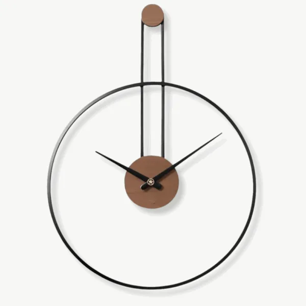 Pendule wandklok, metalen klok in zwart, goud of zilver