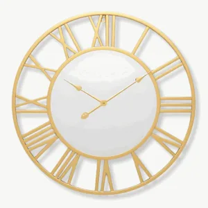 Horloge Murale Chiffre Romain & Miroir