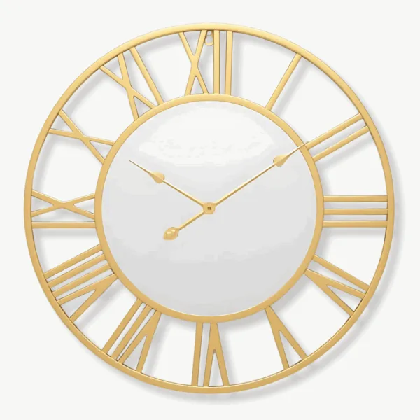 Horloge Murale Chiffre Romain & Miroir