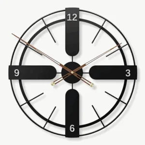 Wandklok design hout, modern en industrieel
