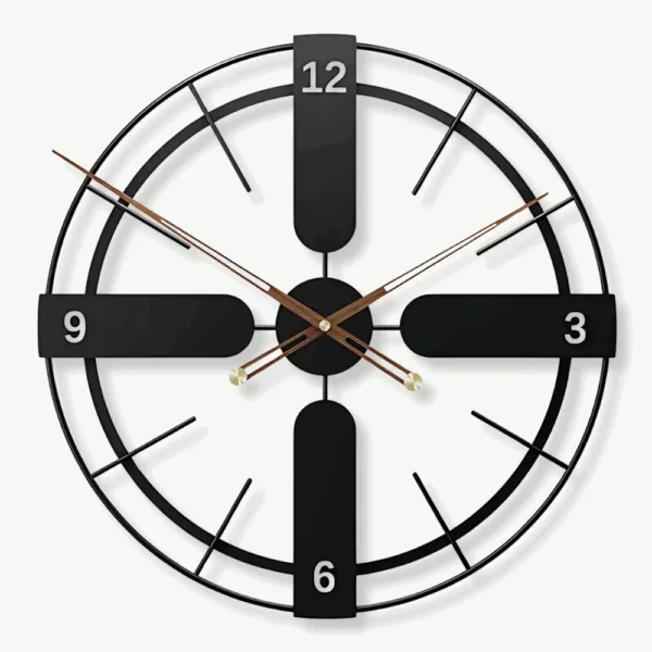 Wandklok design hout, modern en industrieel