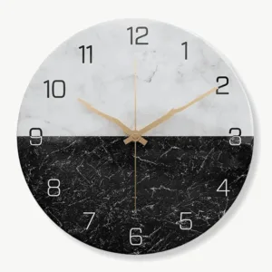 Horloge Murale Design Effet Marbre