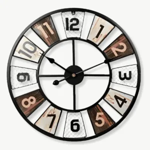 Horloge Murale Industrielle Colorée