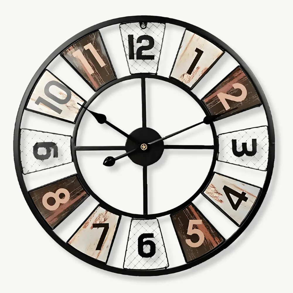 Horloge Murale Industrielle Colorée