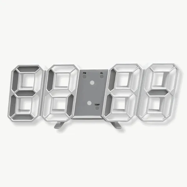 Digitale led wandklok, modern ontwerp