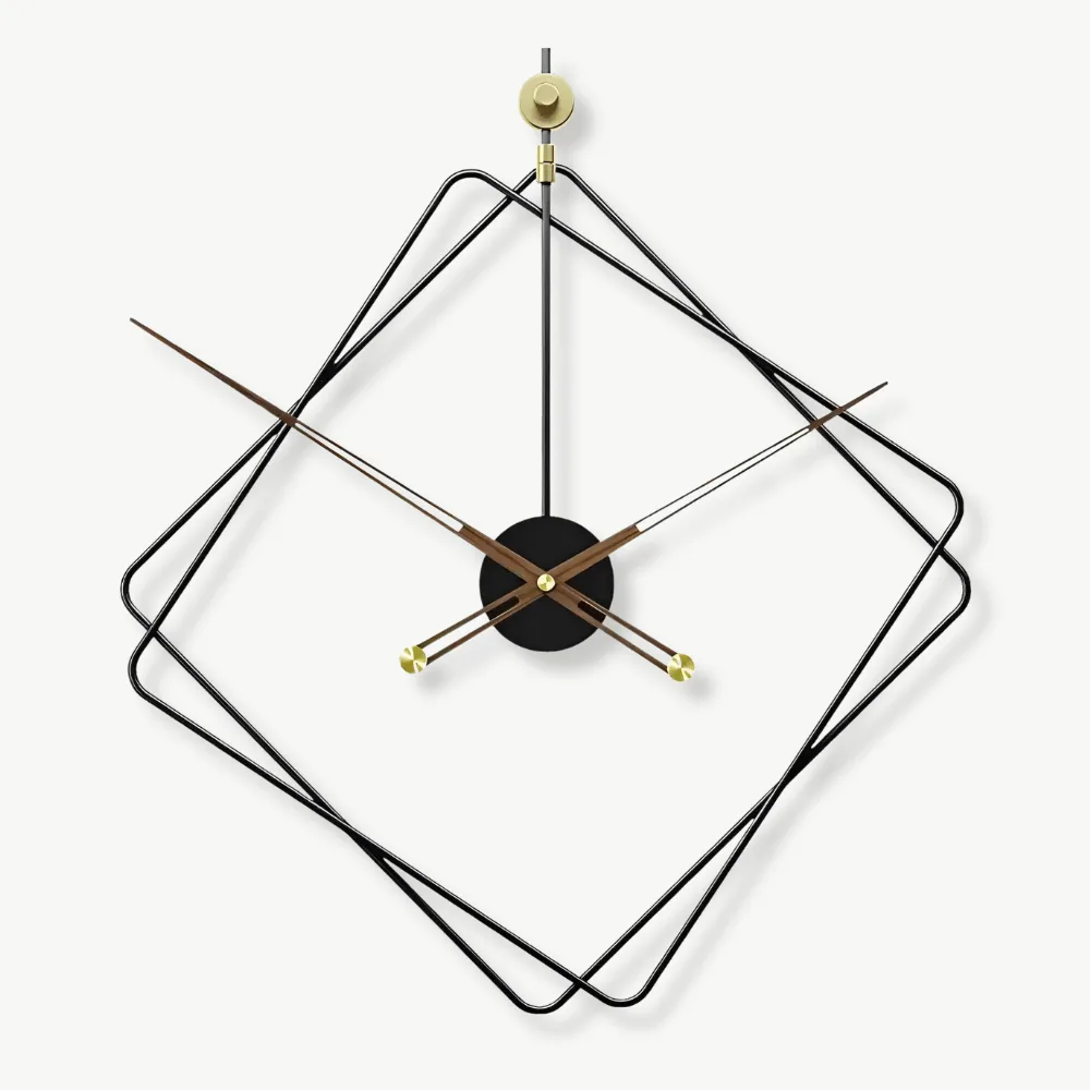 Design wandklok in ruitvorm, 60 cm