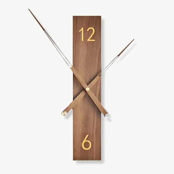 Moderne houten wandklok, massief, 34 cm of 40 cm