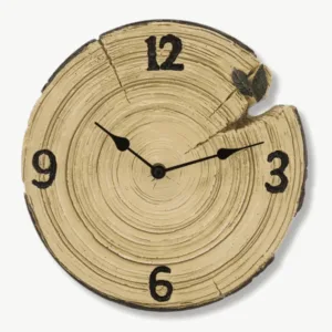 Horloge Murale Rustique en Forme de Bûche
