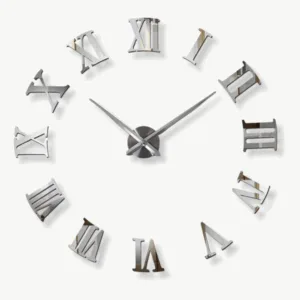Horloge Murale Stickers Chiffre Romain