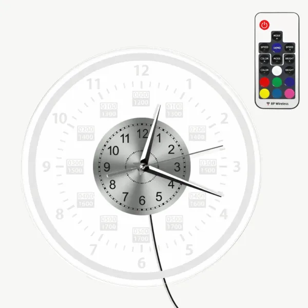 Horloge Murale avec Rétro-éclairage LED