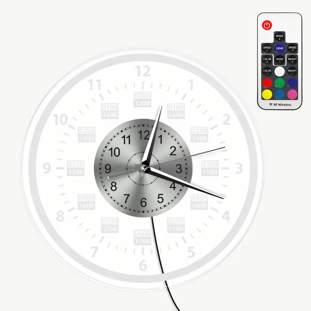 Horloge Murale avec Rétro-éclairage LED