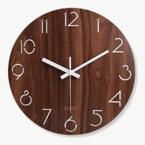 Horloge Murale en Bois Classique