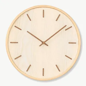 Horloge Murale en Bois Naturel