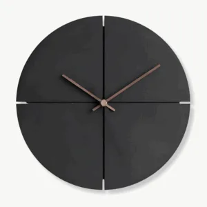 Horloge Murale en Bois Nordique noir