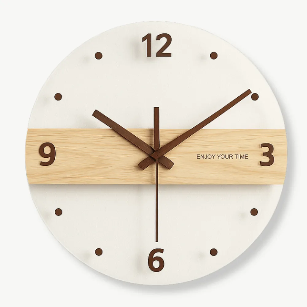 Horloge Murale en Bois et Acrylique