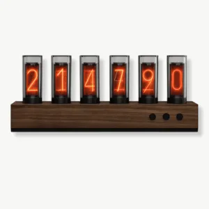 Horloge Nixie Bois Vintage