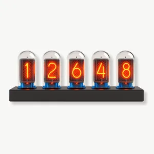 Led nixie klok, futuristisch ontwerp