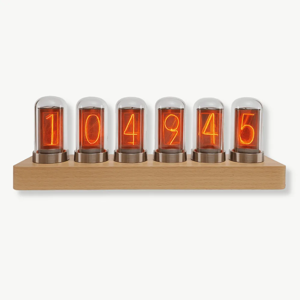 Nixie clocks met 4 of 6 buizen, moderne steampunk stijl