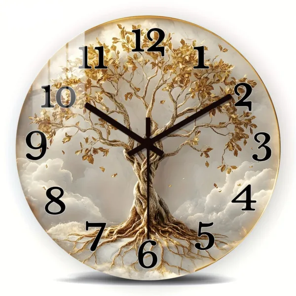 Horloge Murale Design Arbre de Vie en Bois | Silencieuse et Élégante pour Décoration Intérieure Moderne