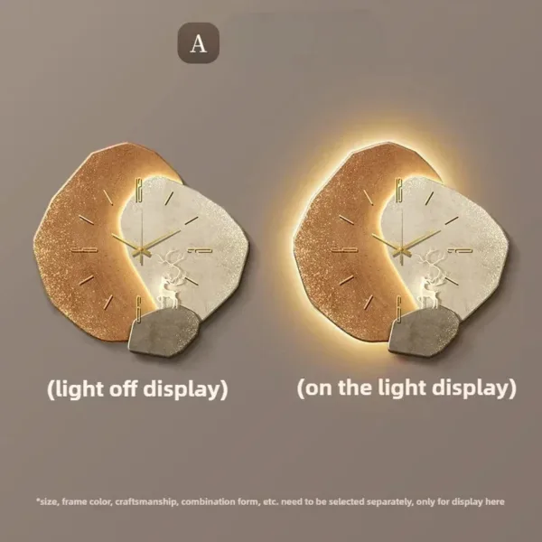 Horloge Murale Design Moderne avec Éclairage LED | Élégante Décoration pour Salon