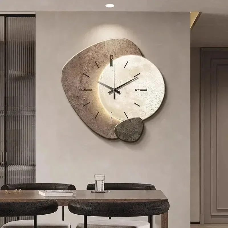 Horloge Murale Design Moderne avec Éclairage LED | Élégante Décoration pour Salon