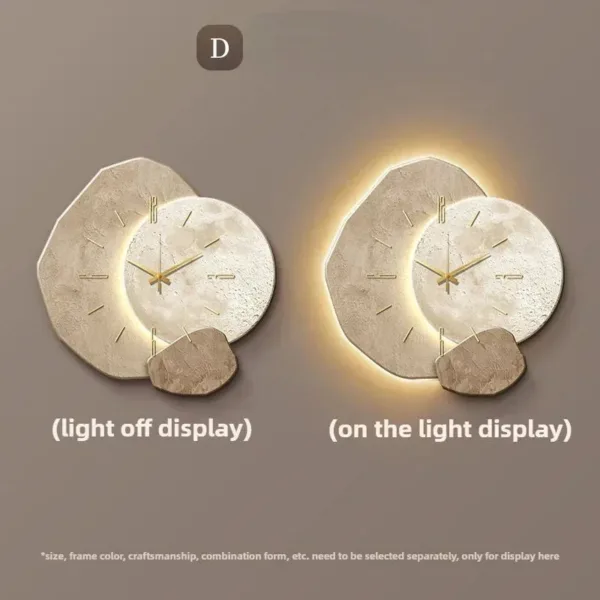 Horloge Murale Design Moderne avec Éclairage LED | Élégante Décoration pour Salon
