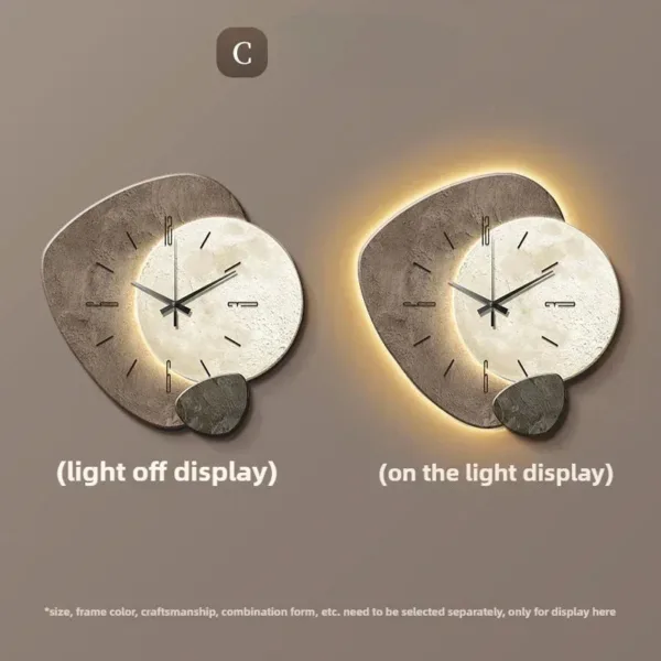 Horloge Murale Design Moderne avec Éclairage LED | Élégante Décoration pour Salon