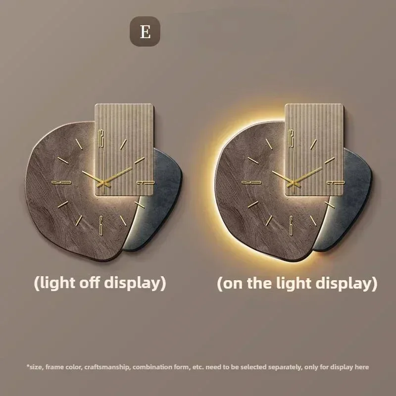 Horloge Murale Design Moderne avec Éclairage LED | Élégante Décoration pour Salon