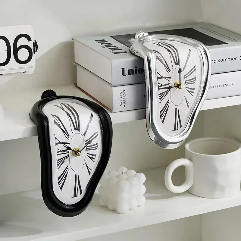 Horloge Murale Design Surréaliste avec Miroir Plexiglas | Décoration Originale pour Maison et Jardin