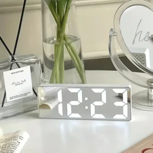 Horloge Murale Numérique LED avec Affichage de Température | Design Élégant pour Bureau et Dortoir