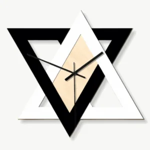 Horloge murale Triangle noir et blanc