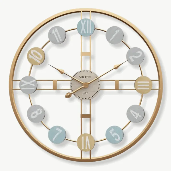 Wandklok 3d, in goud, zwart of wit