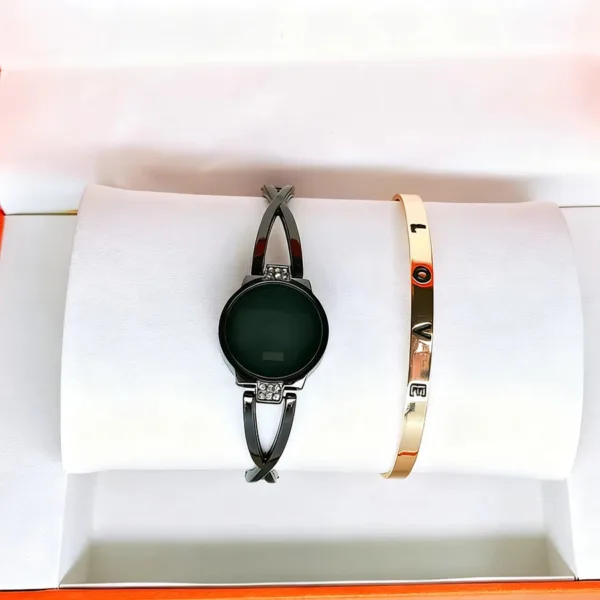 Montre Femme Élégante à LED Tactile avec Bracelet en Cuir Végétalien | Accessoire Pratique et Durable pour un Style Raffiné
