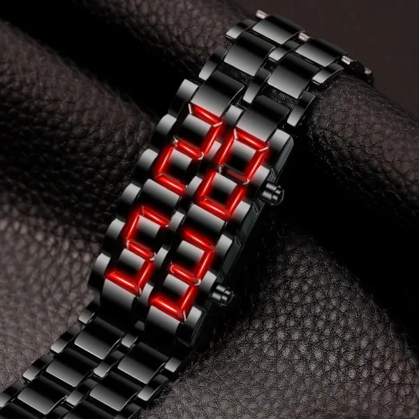Montre Homme en Métal avec Affichage LED et Fonction Alarme | Élégante et Durable pour un Style Quotidien