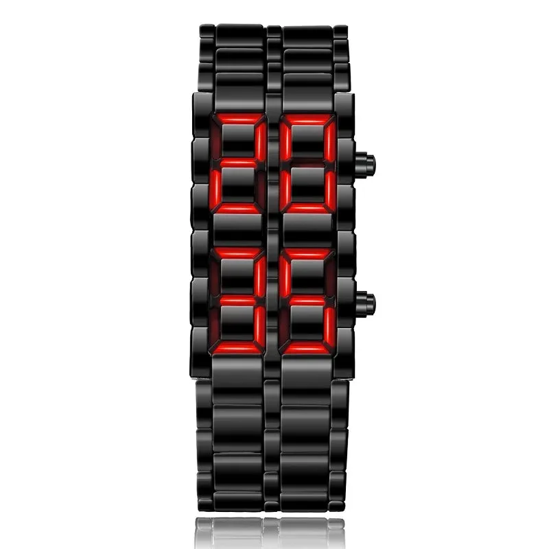 Montre Homme en Métal avec Affichage LED et Fonction Alarme | Élégante et Durable pour un Style Quotidien